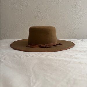 Lack Of Color Tan and Black Hat